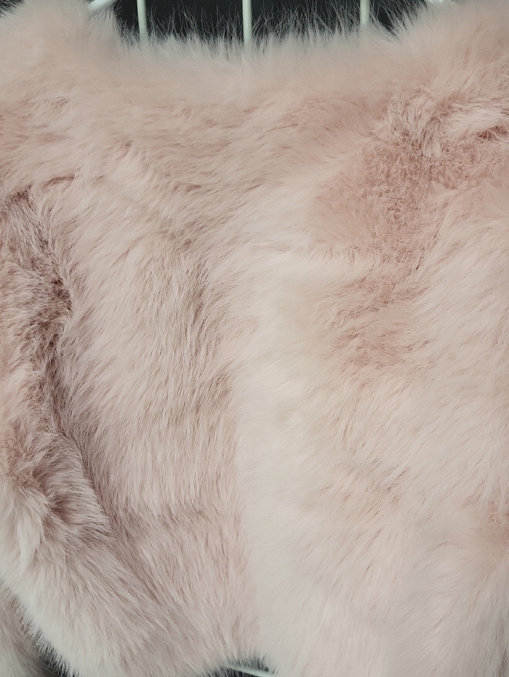 Women's Blush Pink Faux Fur Jacket, Size M - Picture 6 of 7